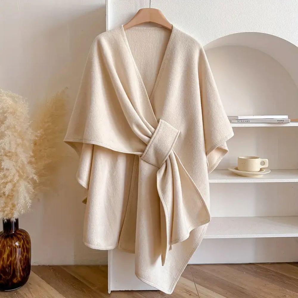 Womens Poncho Shawl Coat Acrylic Windproof Wrap