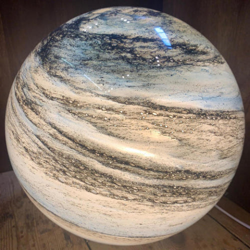 Glass Moon Lamp Cosmos Sphere Night Light for Bedside and Shelf Decor