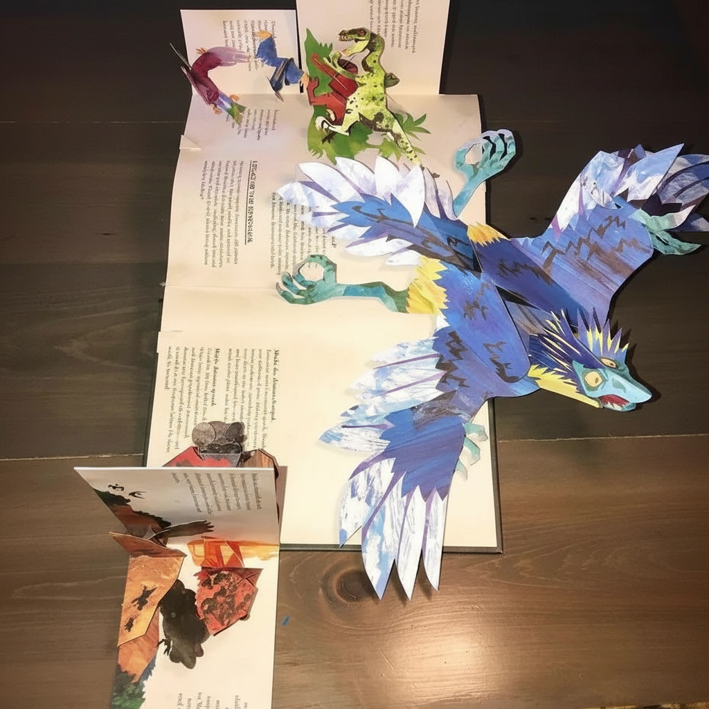 3D Pop Up Book Dinosaurs Childrens Interactive Encyclopedia Hardback