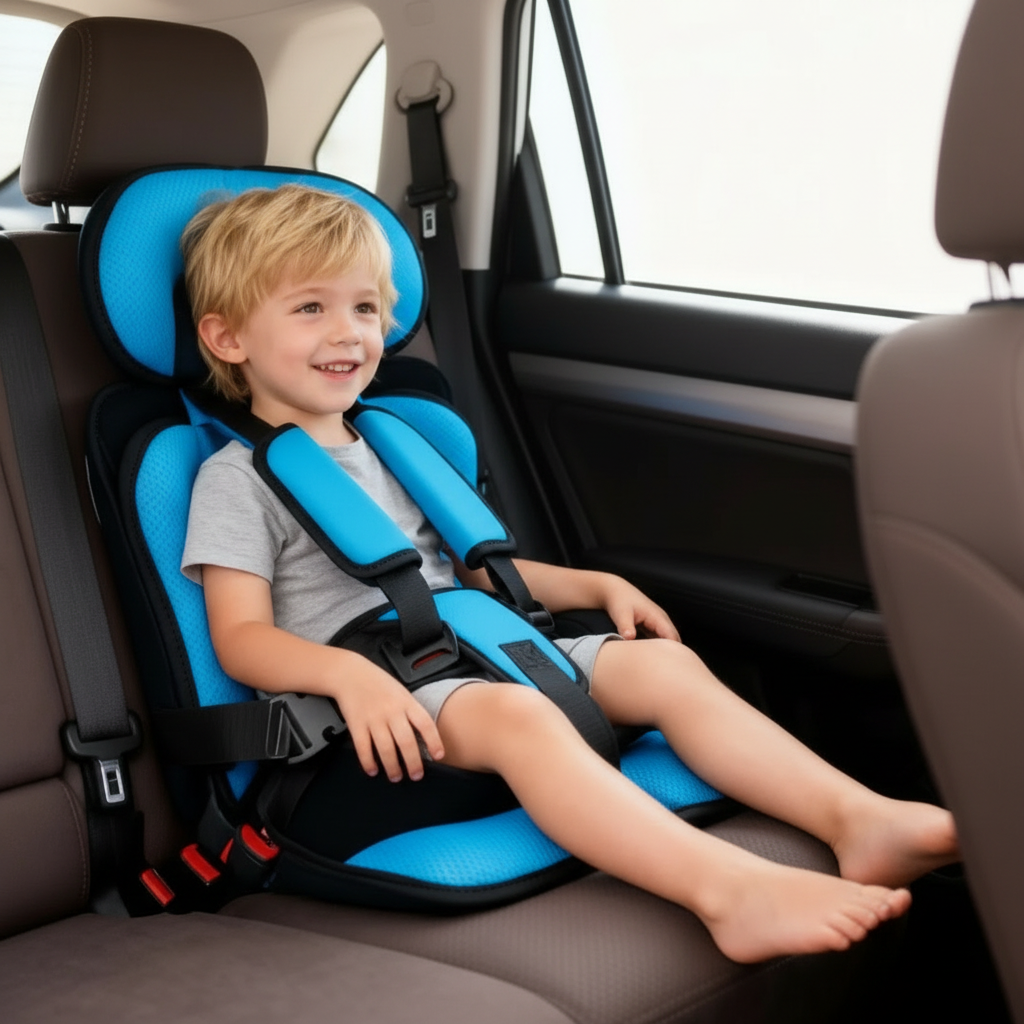 Portable Foldable Child Travel Booster Seat Compact for Trips and Taxis