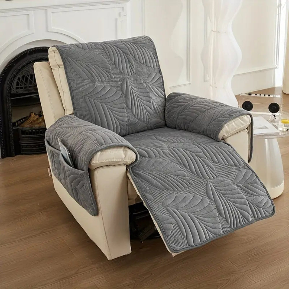 Recliner Slipcover Leaf Print Universal Fit
