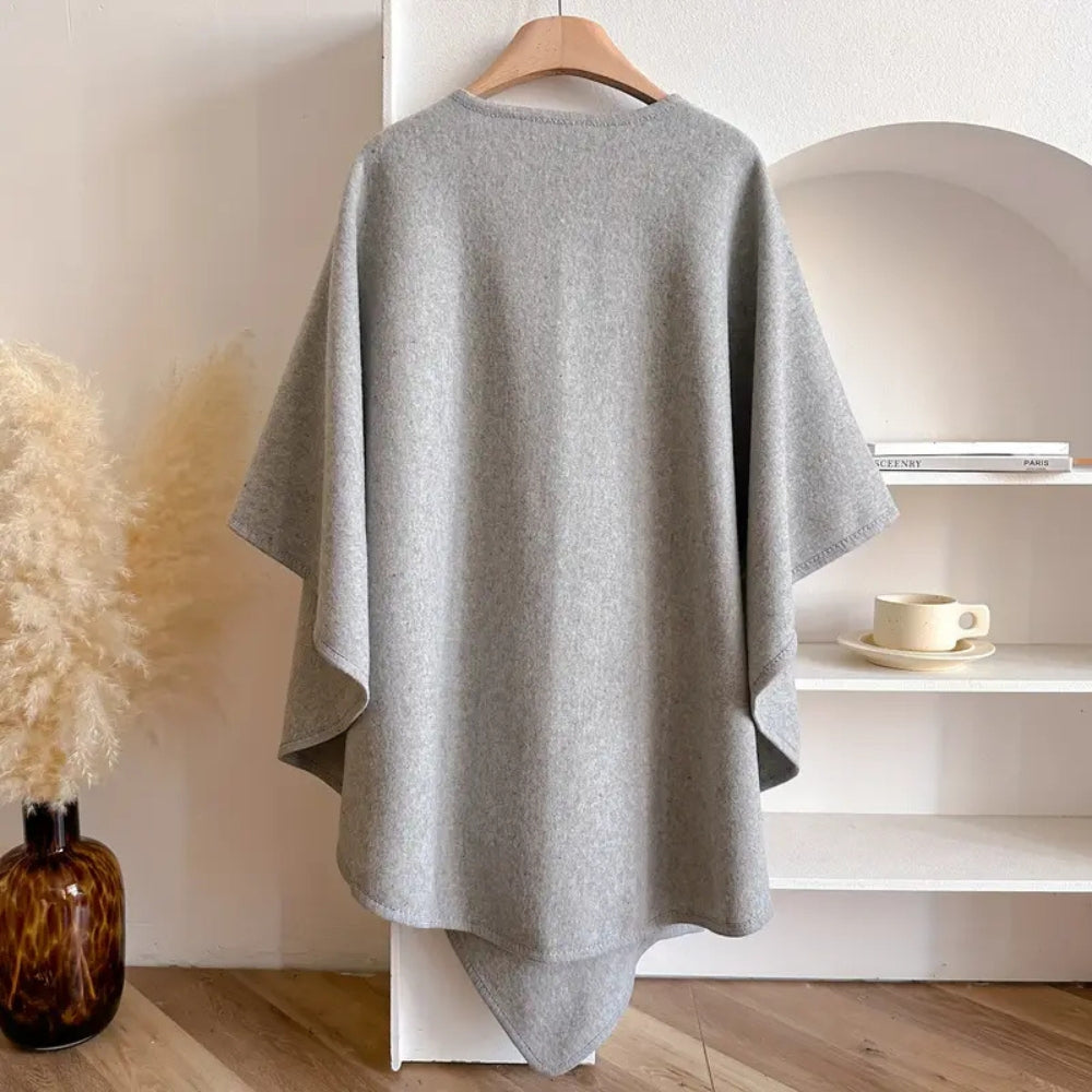 Womens Poncho Shawl Coat Acrylic Windproof Wrap