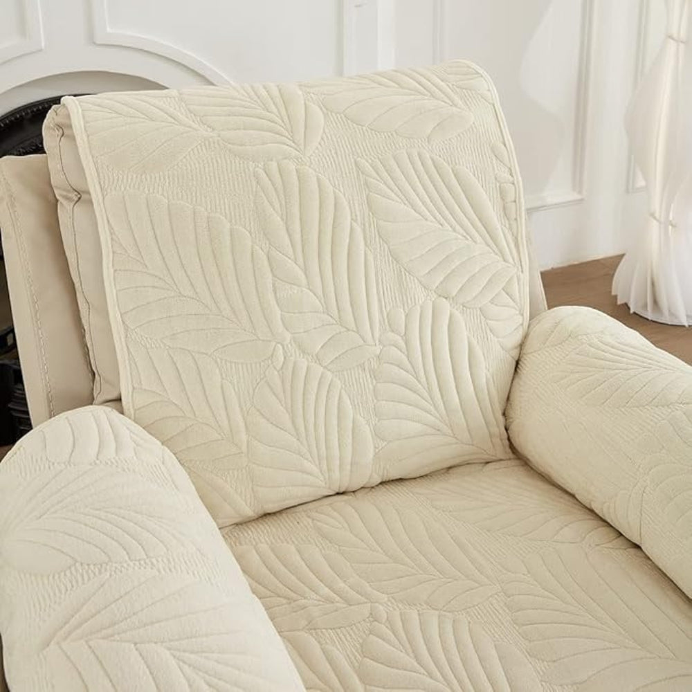 Recliner Slipcover Leaf Print Universal Fit