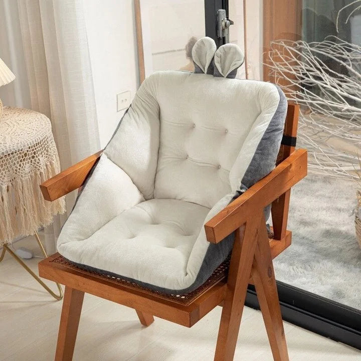 Chair Seat Cushion Velvet with Non Slip Base and Straps