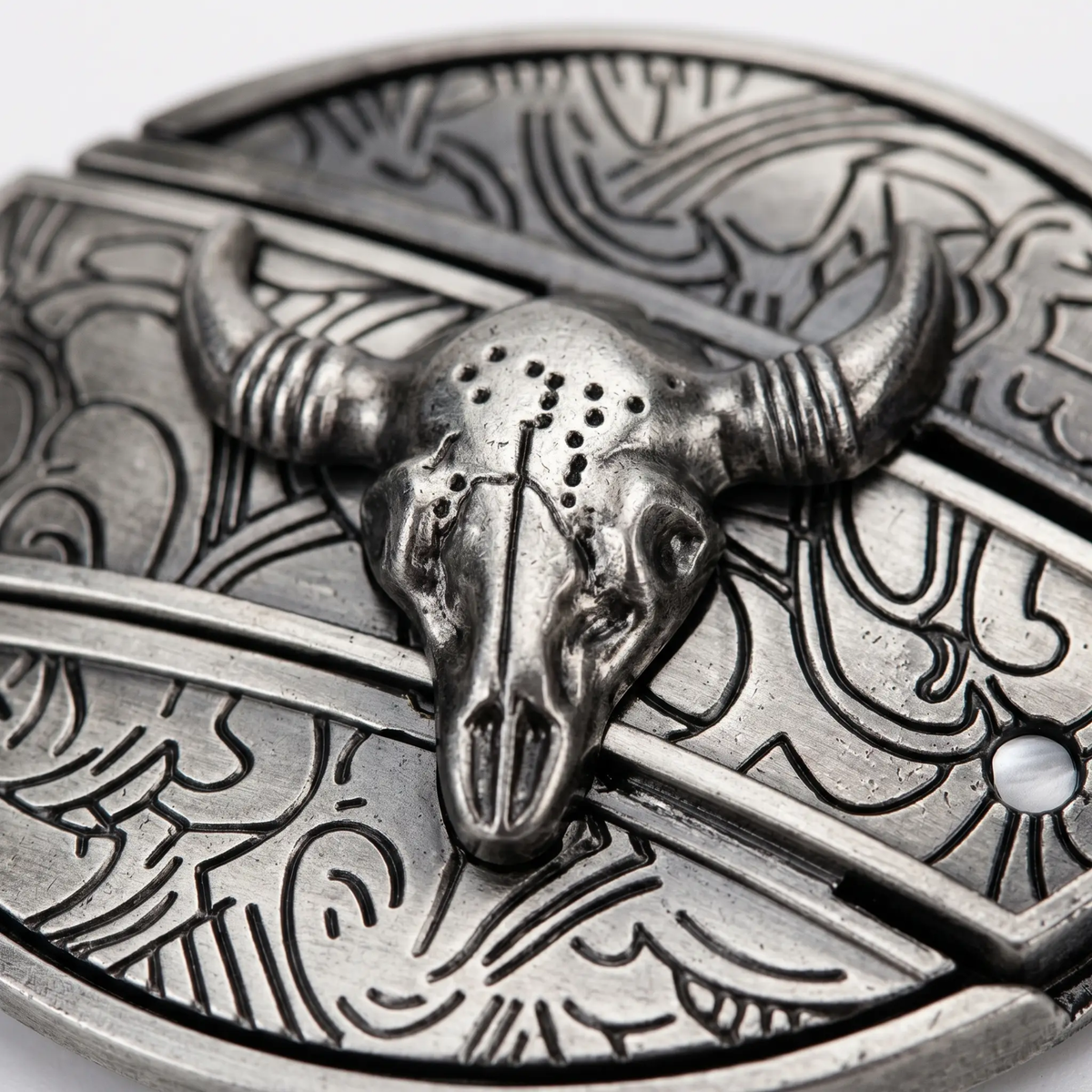 Western Belt Buckle Oval Metal Cowboy Engraved Design for Mens Belts