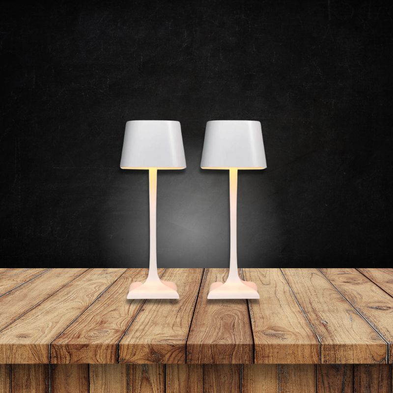 Cordless Table Lamp Two Tone Metal Rechargeable Dimmable for Living Room