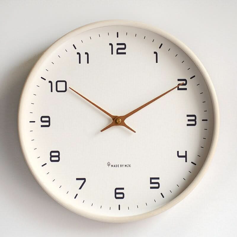 Wooden Wall Clock Silent Non Ticking Scandinavian Minimalist
