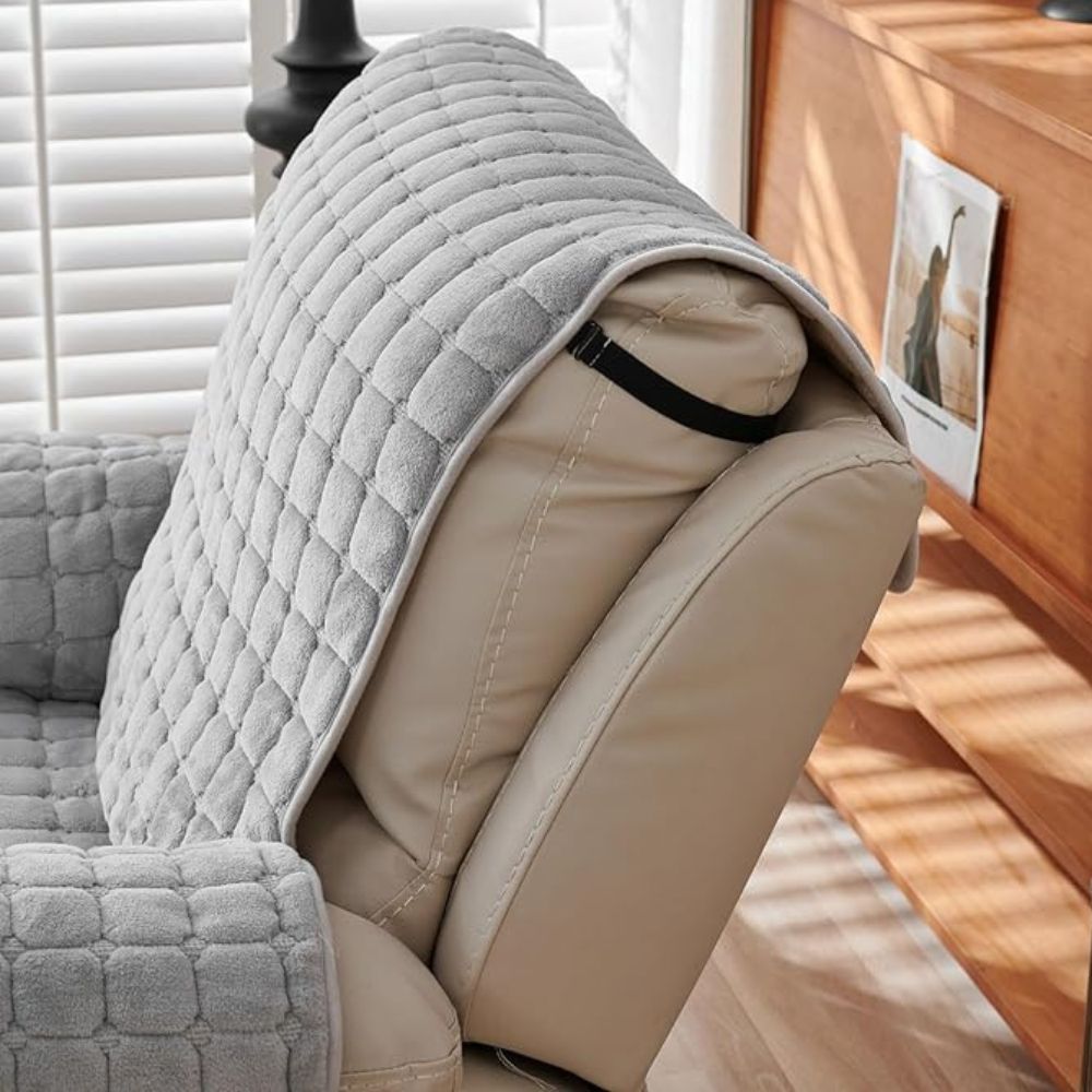 Recliner Cover Quilted with Side Storage Pocket