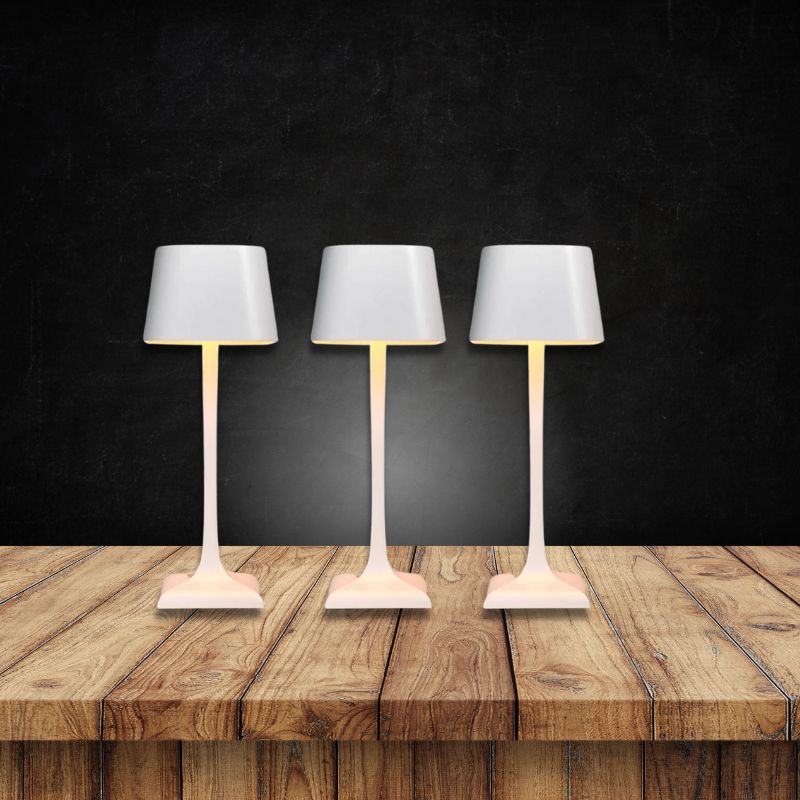 Cordless Table Lamp Two Tone Metal Rechargeable Dimmable for Living Room