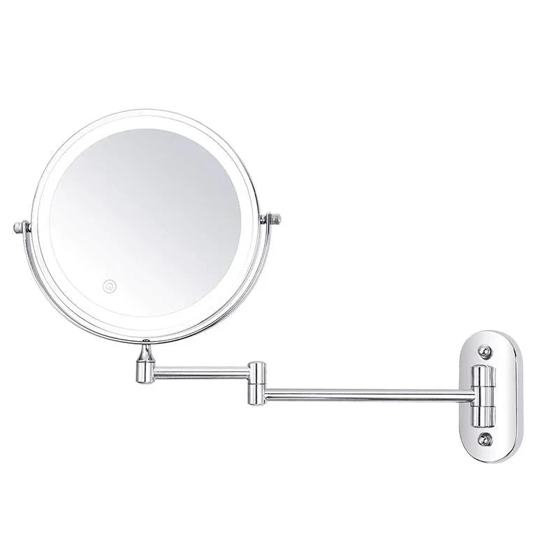 Wall Mounted Lighted Makeup Mirror Rechargeable LED Magnifying