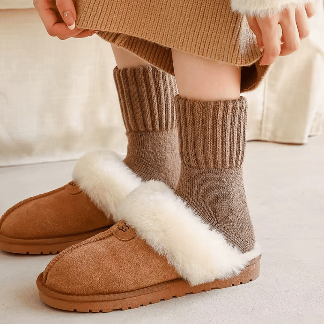 Knitted Winter Socks 5 Pairs Womens Thick Soft