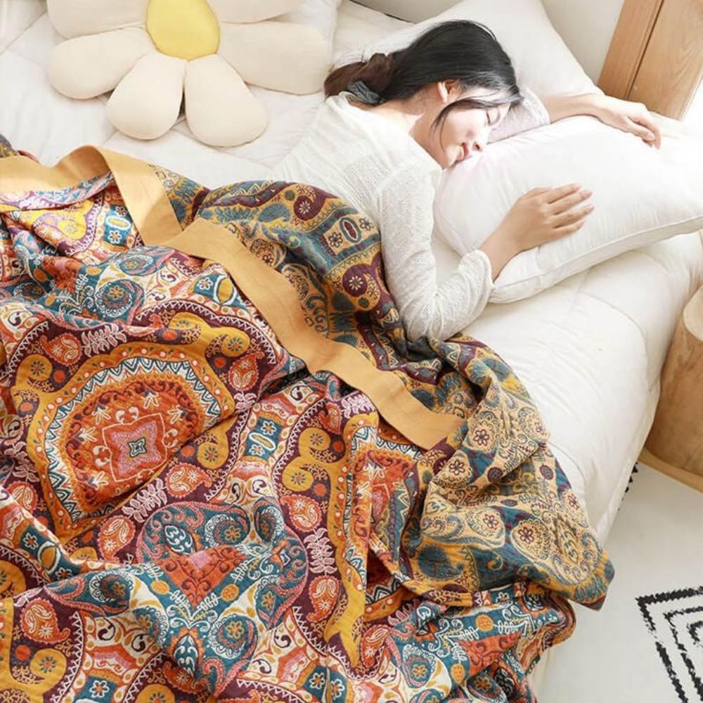 Cooling Blanket Cotton Reversible for Hot Sleepers