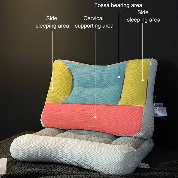 Contour Neck Pillow Soy Fiber Fill for Side and Back Sleepers
