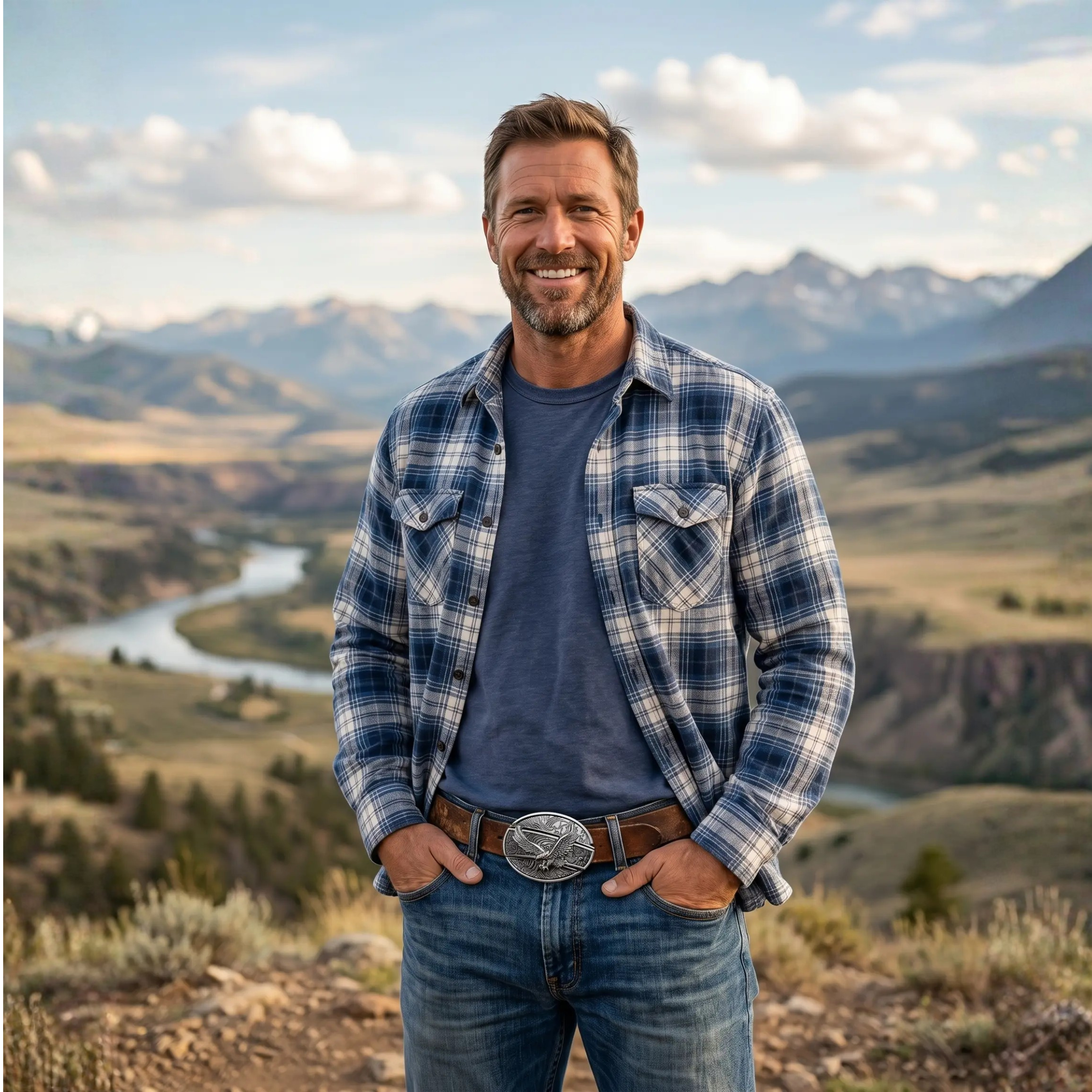 Western Belt Buckle Oval Metal Cowboy Engraved Design for Mens Belts