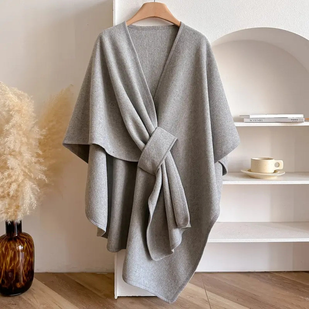 Womens Poncho Shawl Coat Acrylic Windproof Wrap