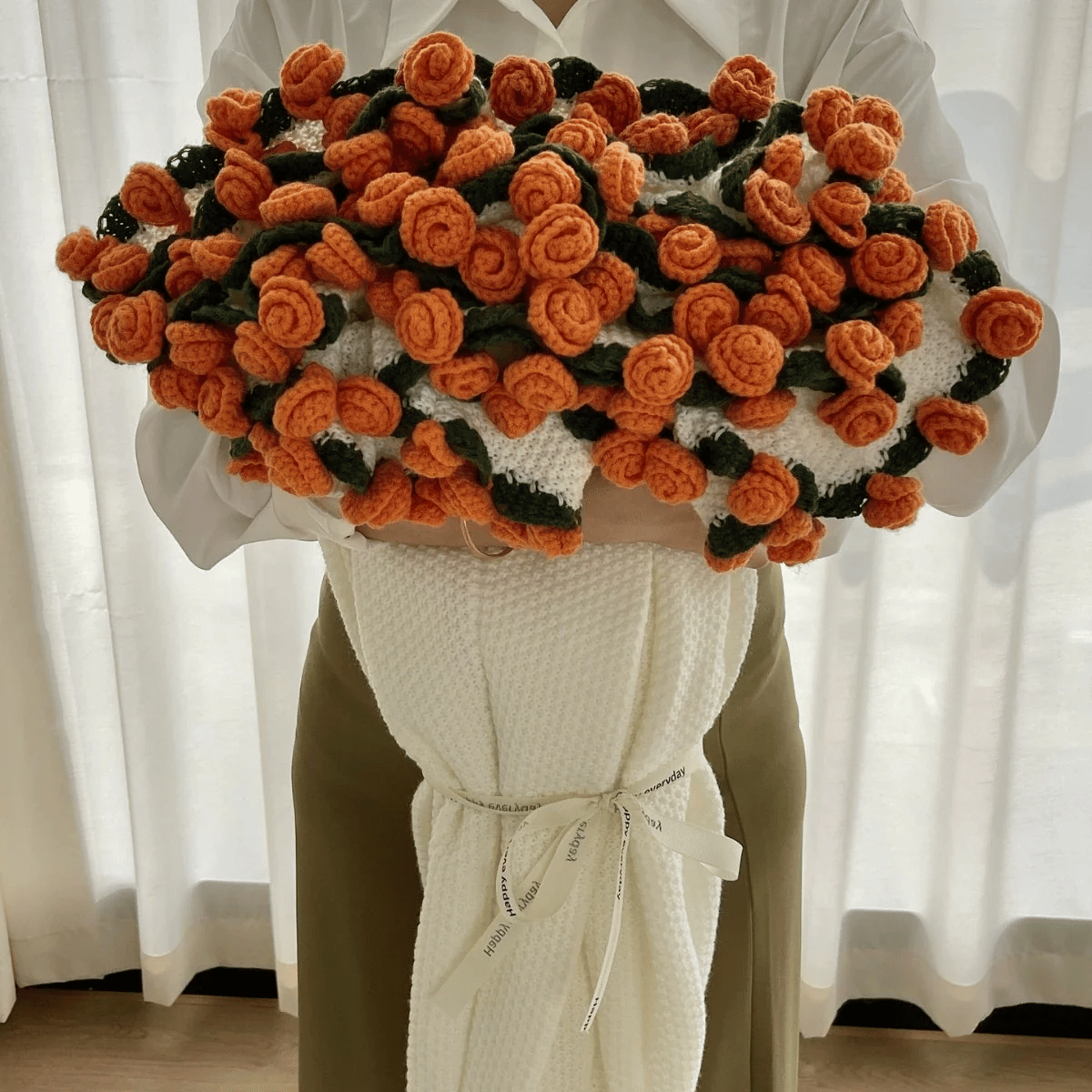 Flower Bouquet Blanket Hand-Rolled Keepsake Gift