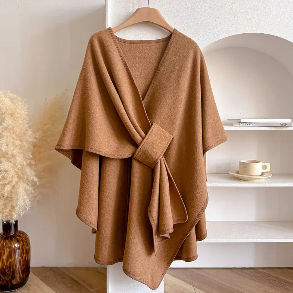Womens Poncho Shawl Coat Acrylic Windproof Wrap