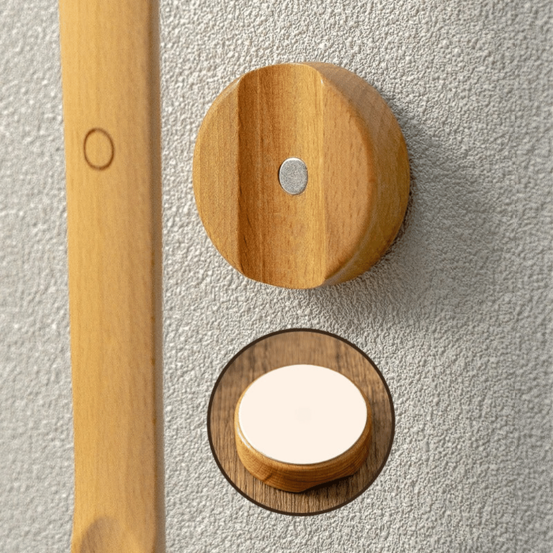 Long Handled Shoehorn Beech Wood with Magnetic Wall Mount