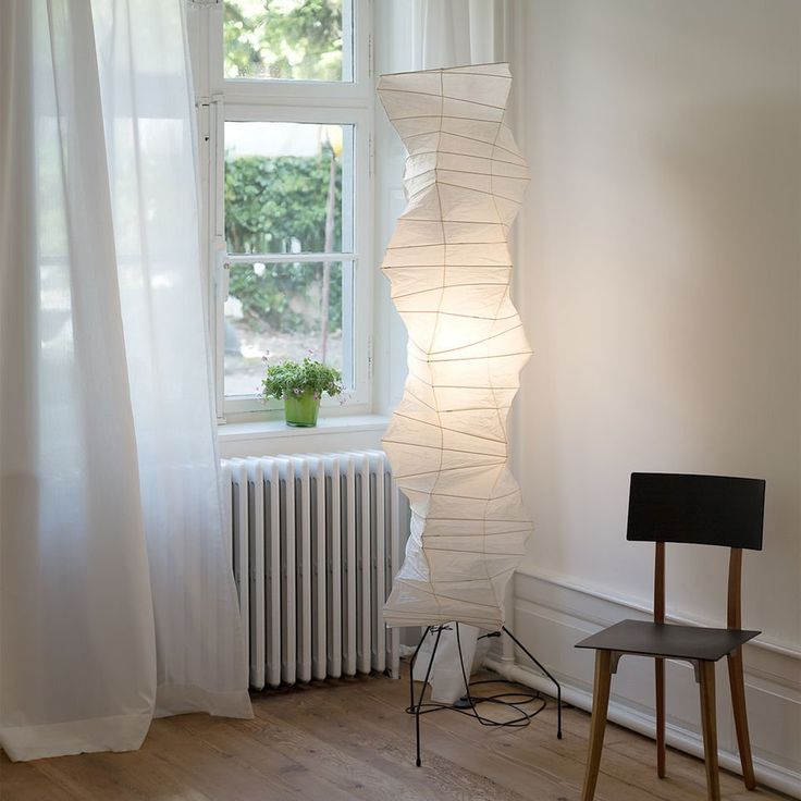 Washi Paper Floor Lamp Mulberry Paper Shade Standing Light Living Room