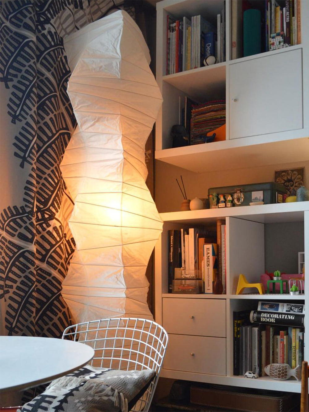 Washi Paper Floor Lamp Mulberry Paper Shade Standing Light Living Room