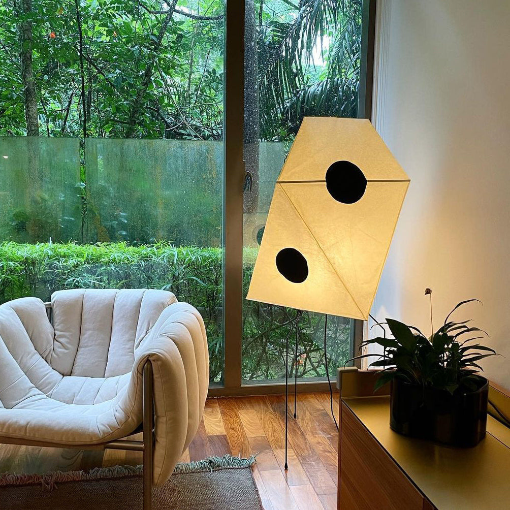 Washi Paper Floor Lamp Mulberry Paper Shade Standing Light Living Room