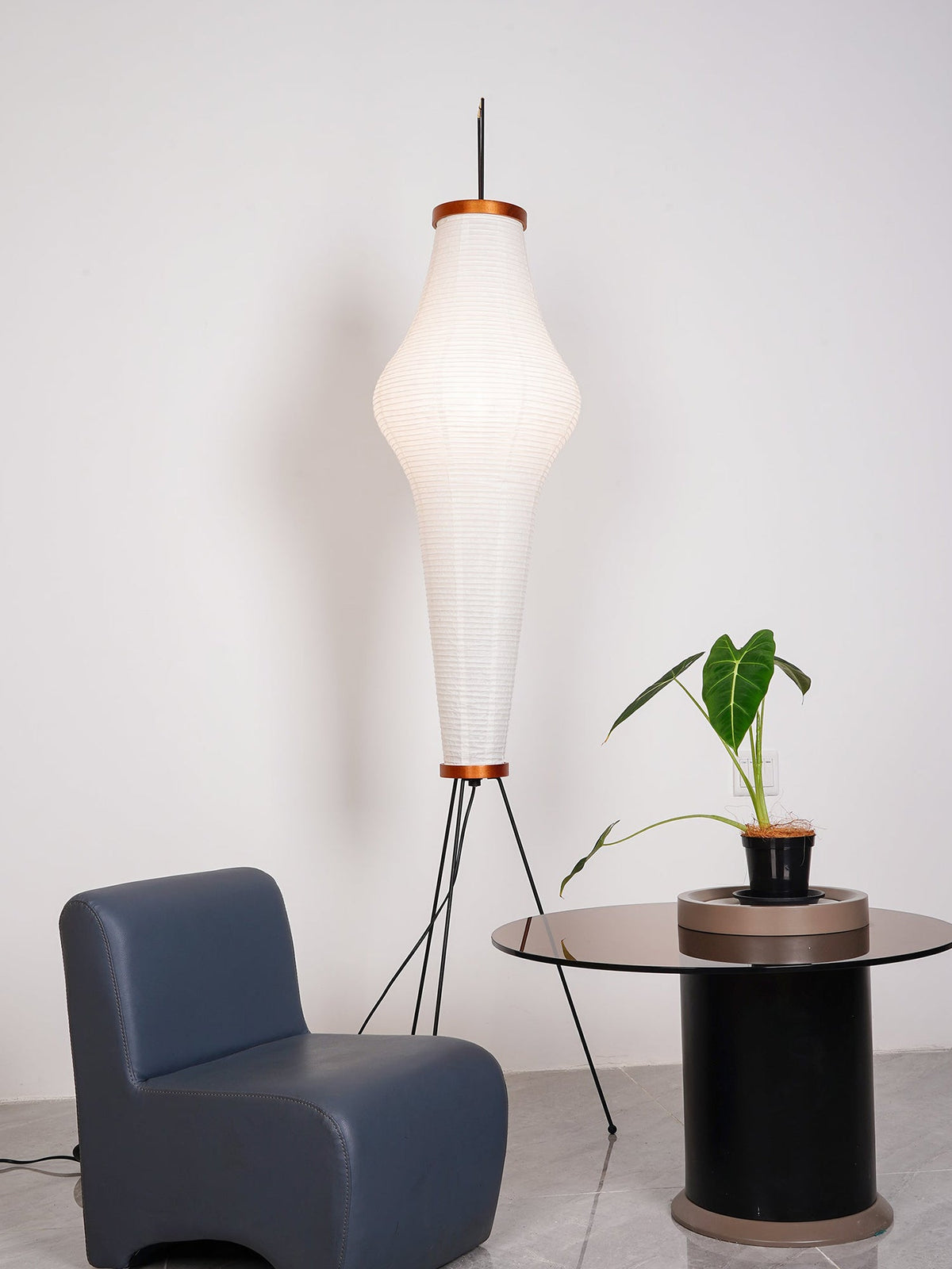 Washi Paper Floor Lamp Mulberry Paper Shade Standing Light Living Room