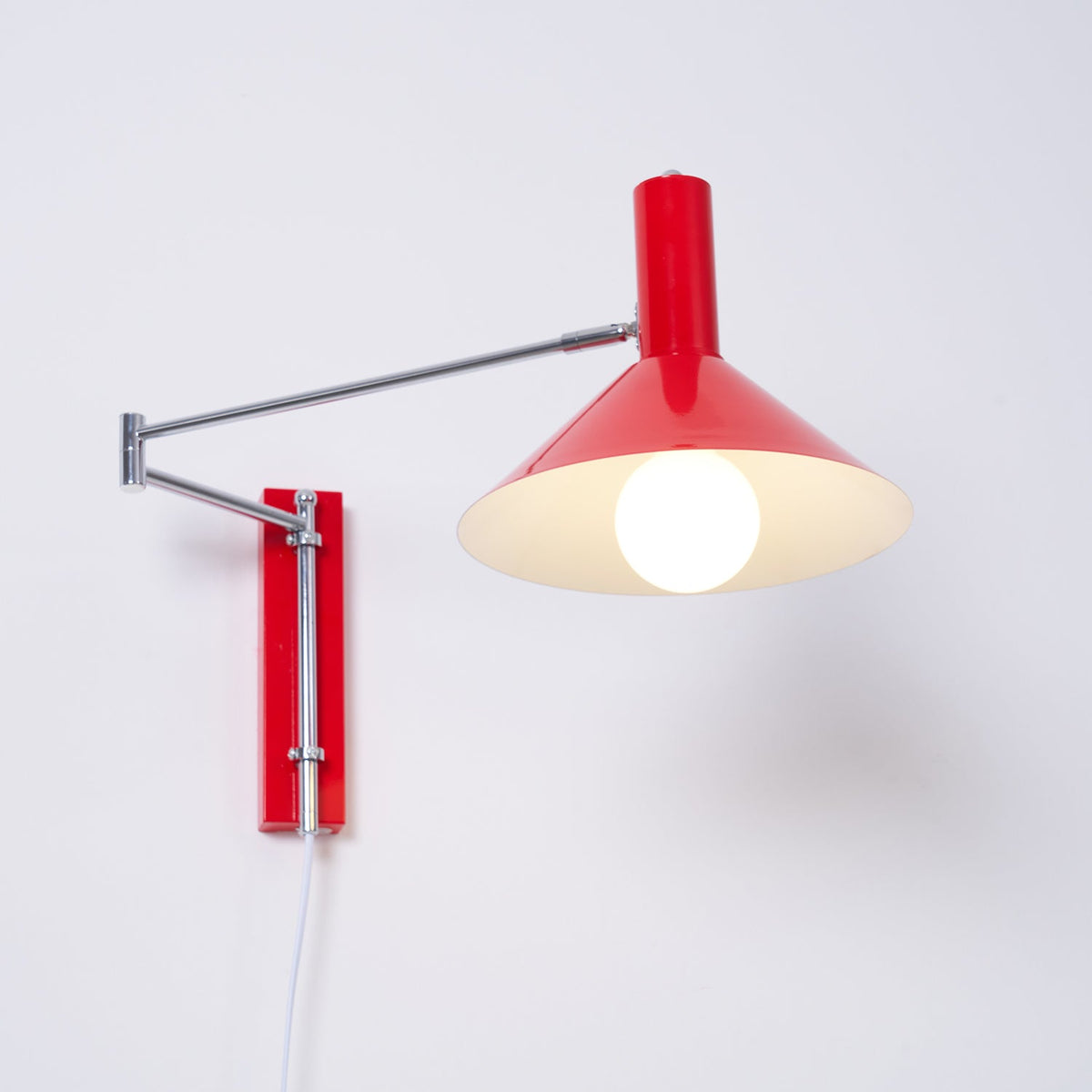 Adjustable Arm Plug In Wall Lamp Swing Reading Sconce No Wiring Needed