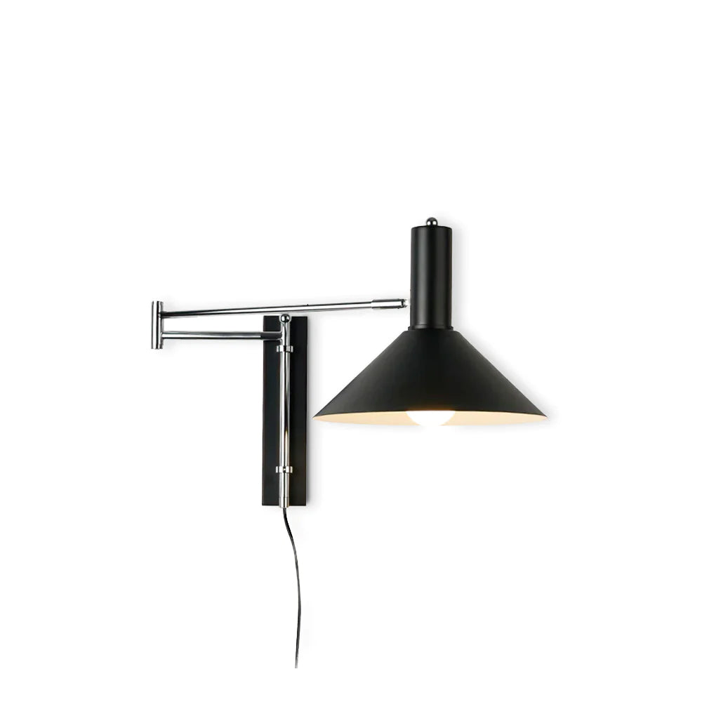 Adjustable Arm Plug In Wall Lamp Swing Reading Sconce No Wiring Needed