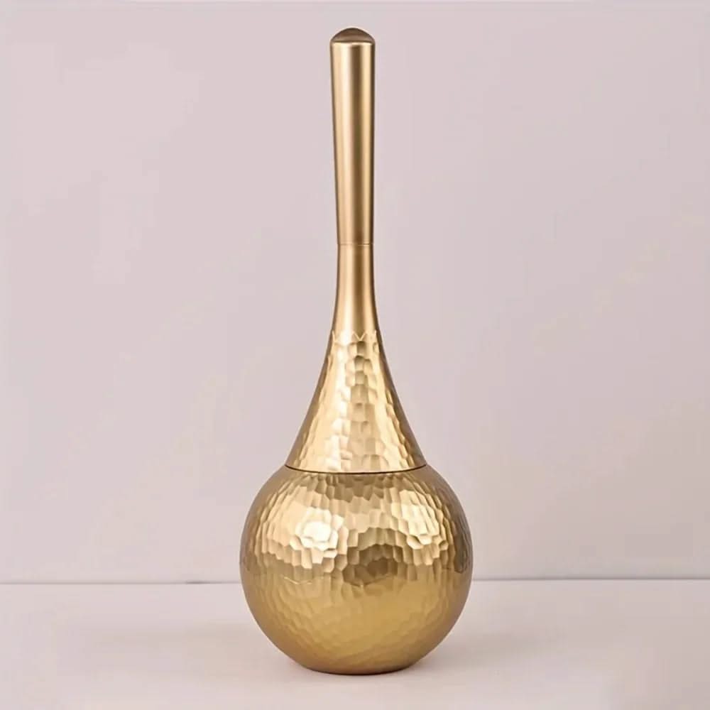 Toilet Brush and Holder Set Hammered Metal