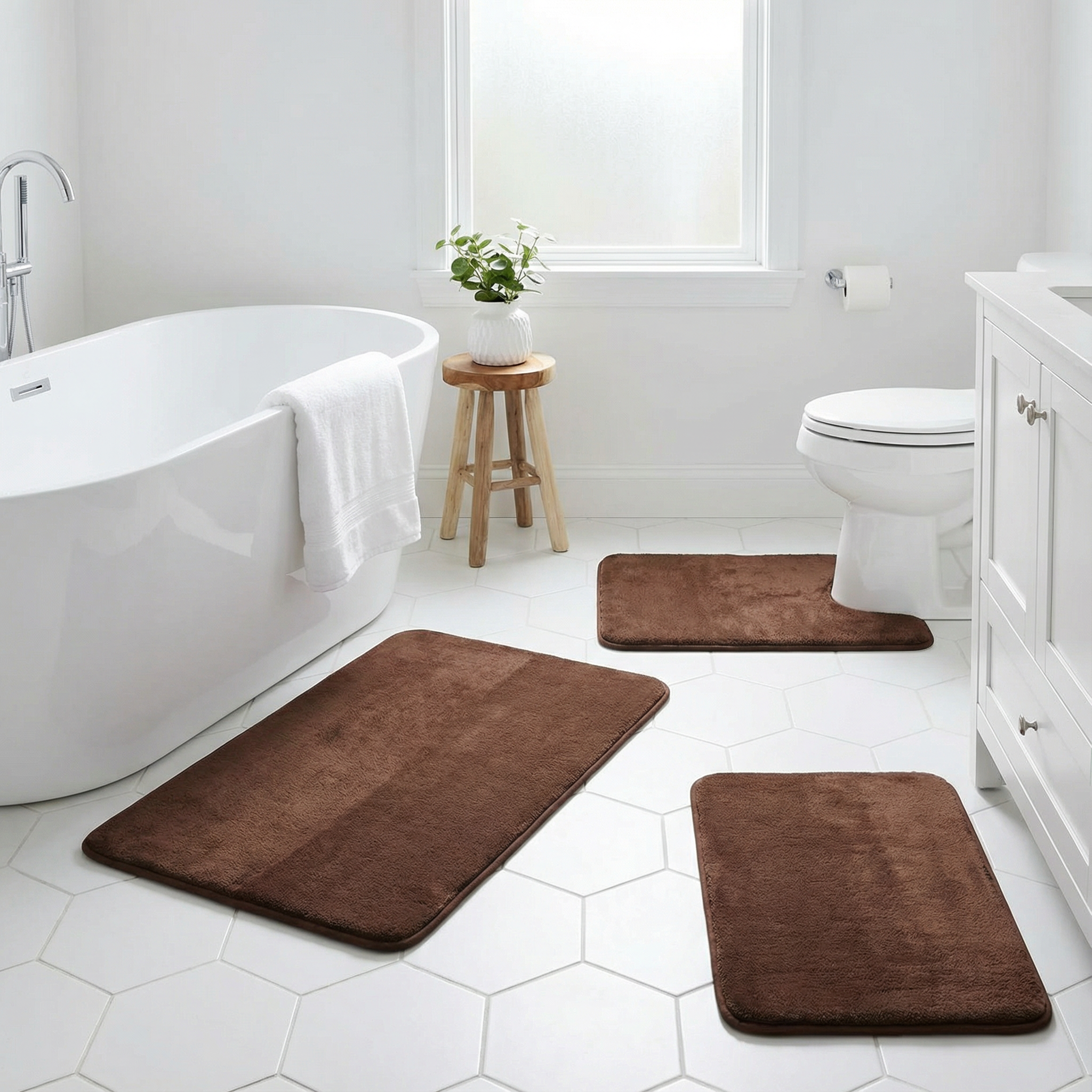 Bademåttesæt 3 dele med memory foam