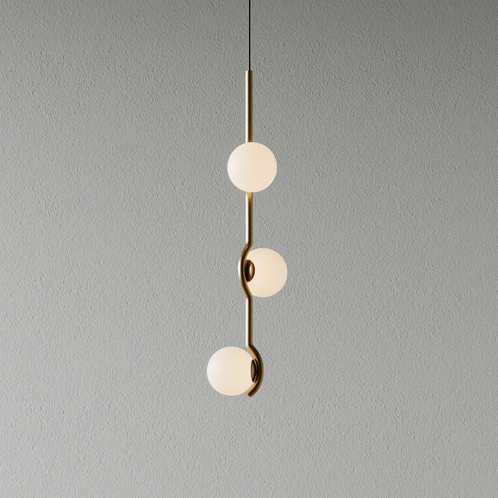 Multi Globe Pendant Light White Glass Shades on Slim Rods Dining Table