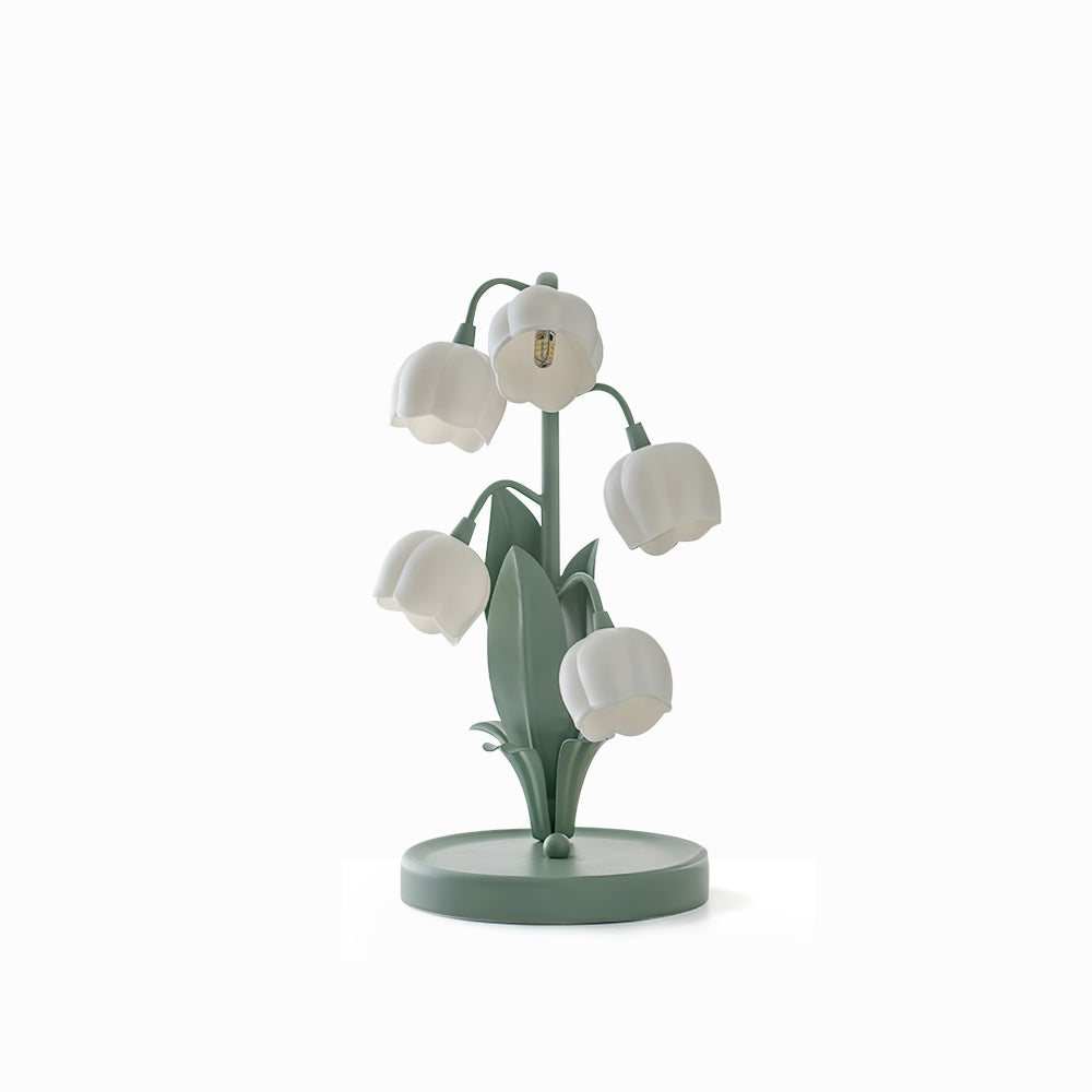 Small Bell Table Lamp Orchid Pattern Shade Bulb Included Accent Light