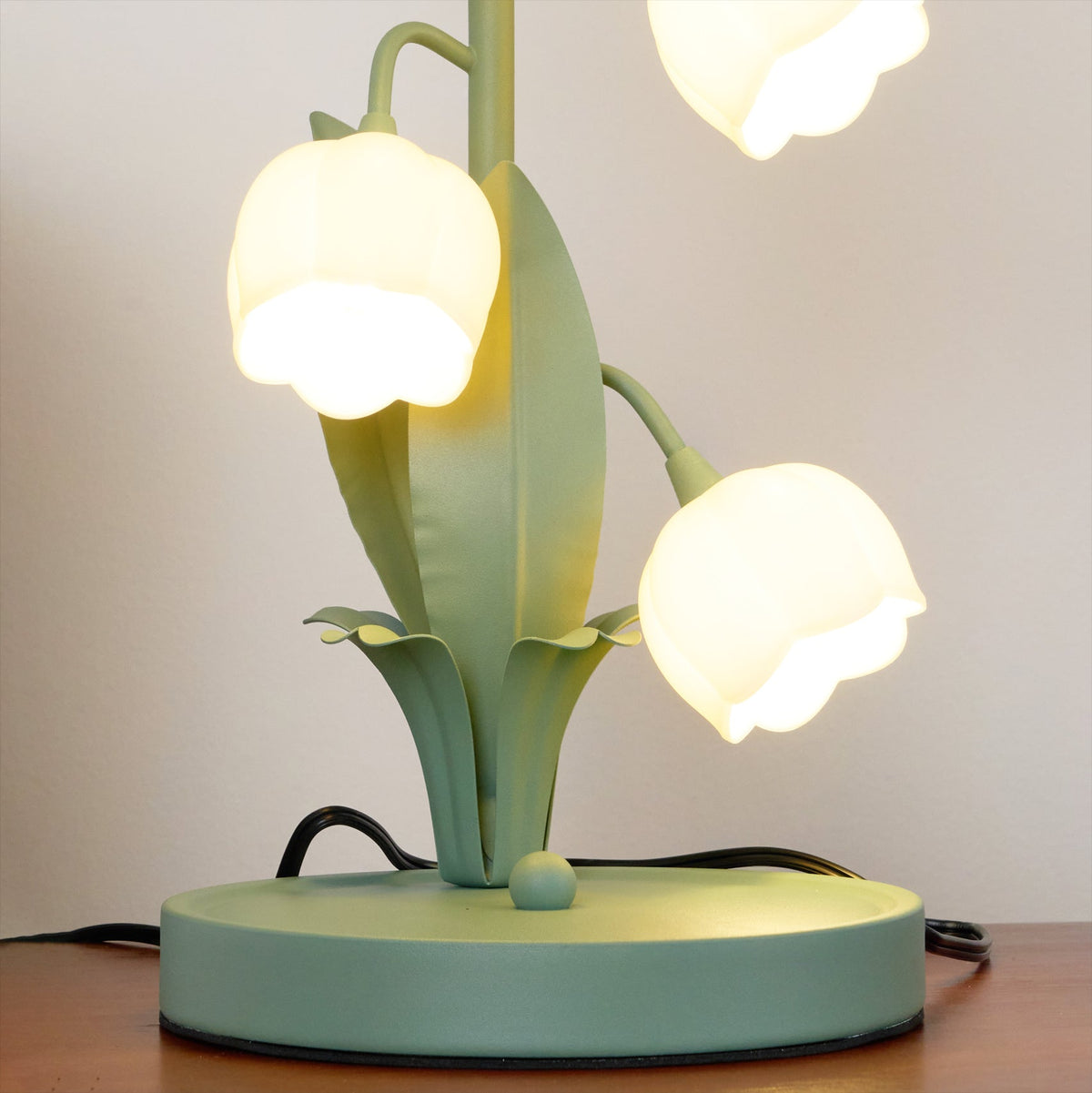 Small Bell Table Lamp Orchid Pattern Shade Bulb Included Accent Light