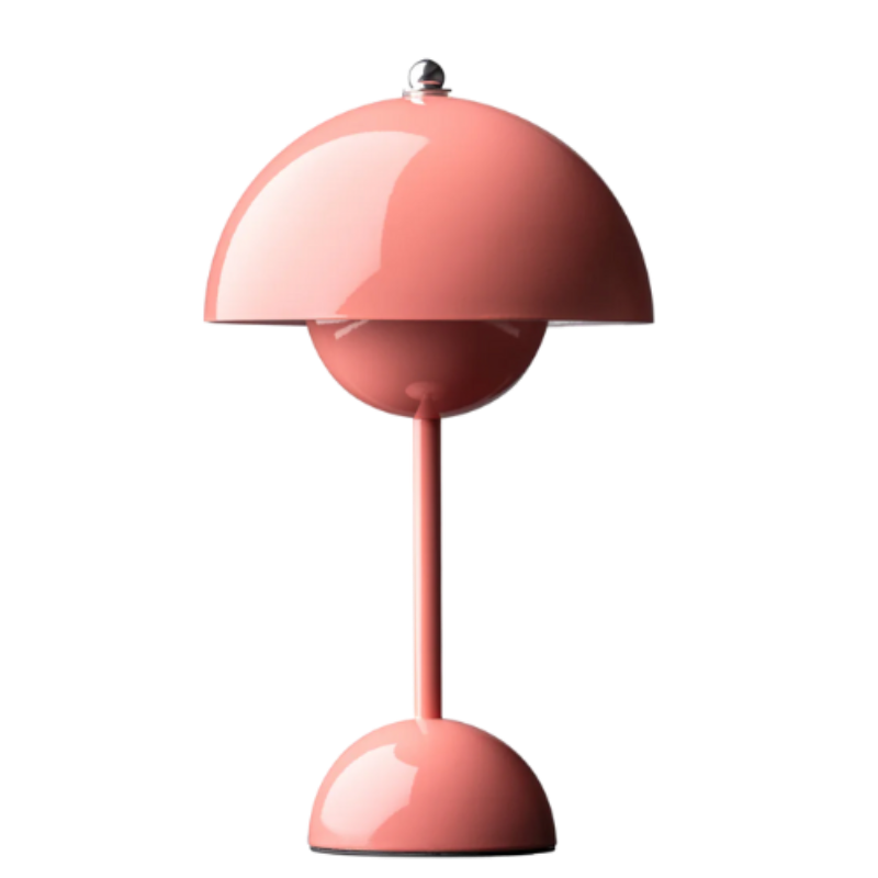 Blomsterpottebordlampe Trådløs LED med dobbelt kuppel