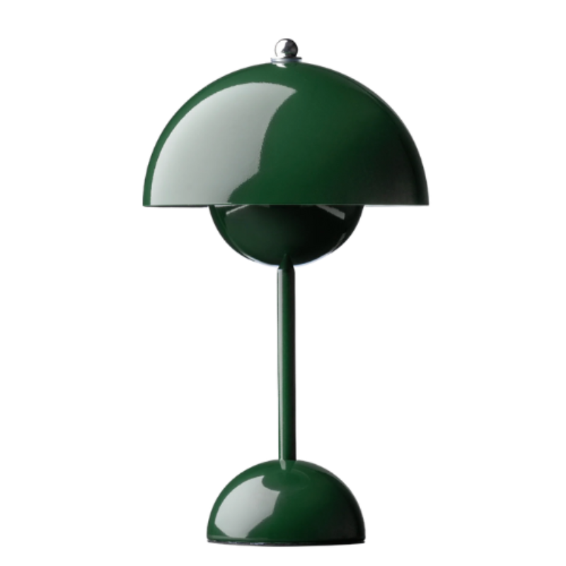 Blomsterpottebordlampe Trådløs LED med dobbelt kuppel