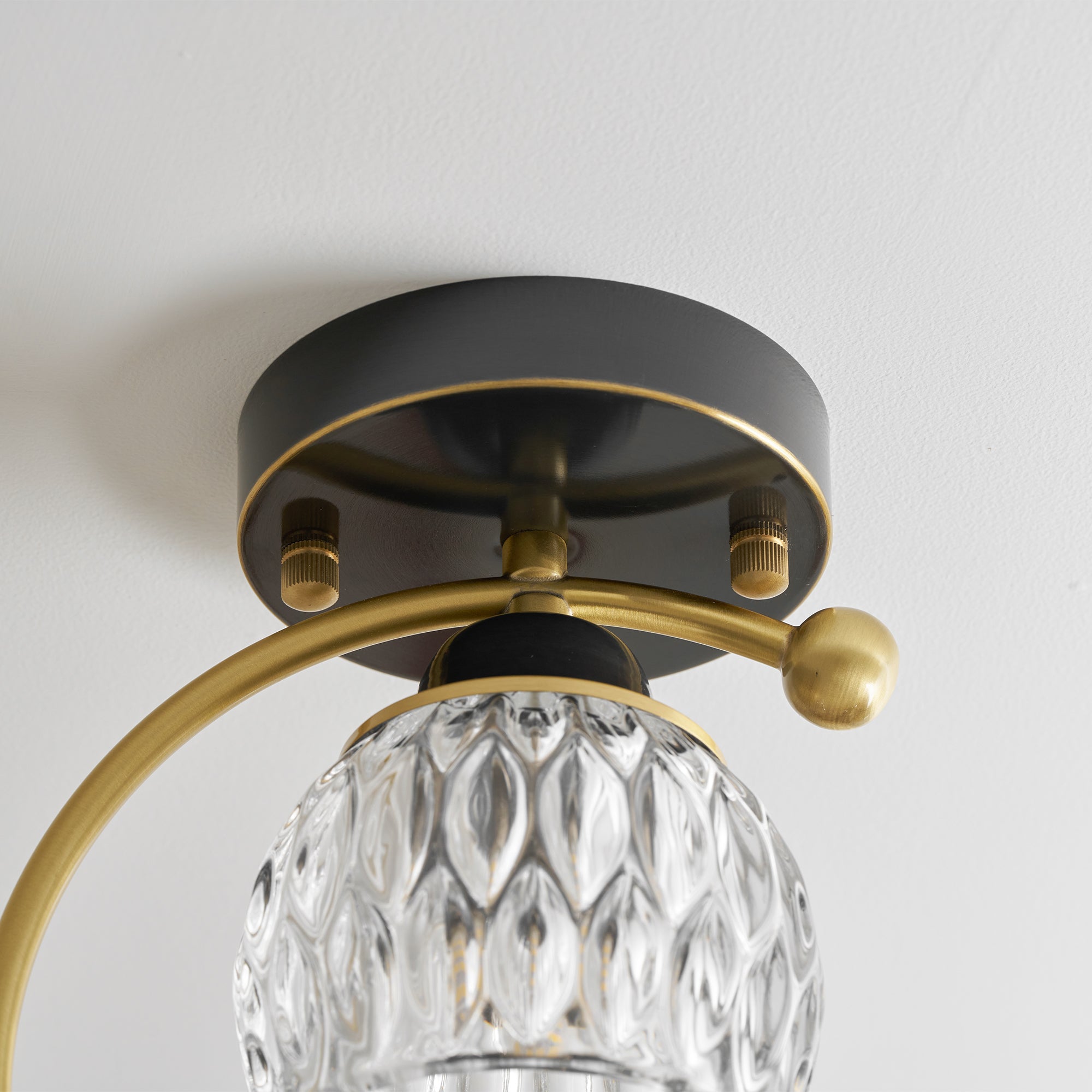 Ceramic Bird Ceiling Light Brass Frame Bud Glass Shades Entryway