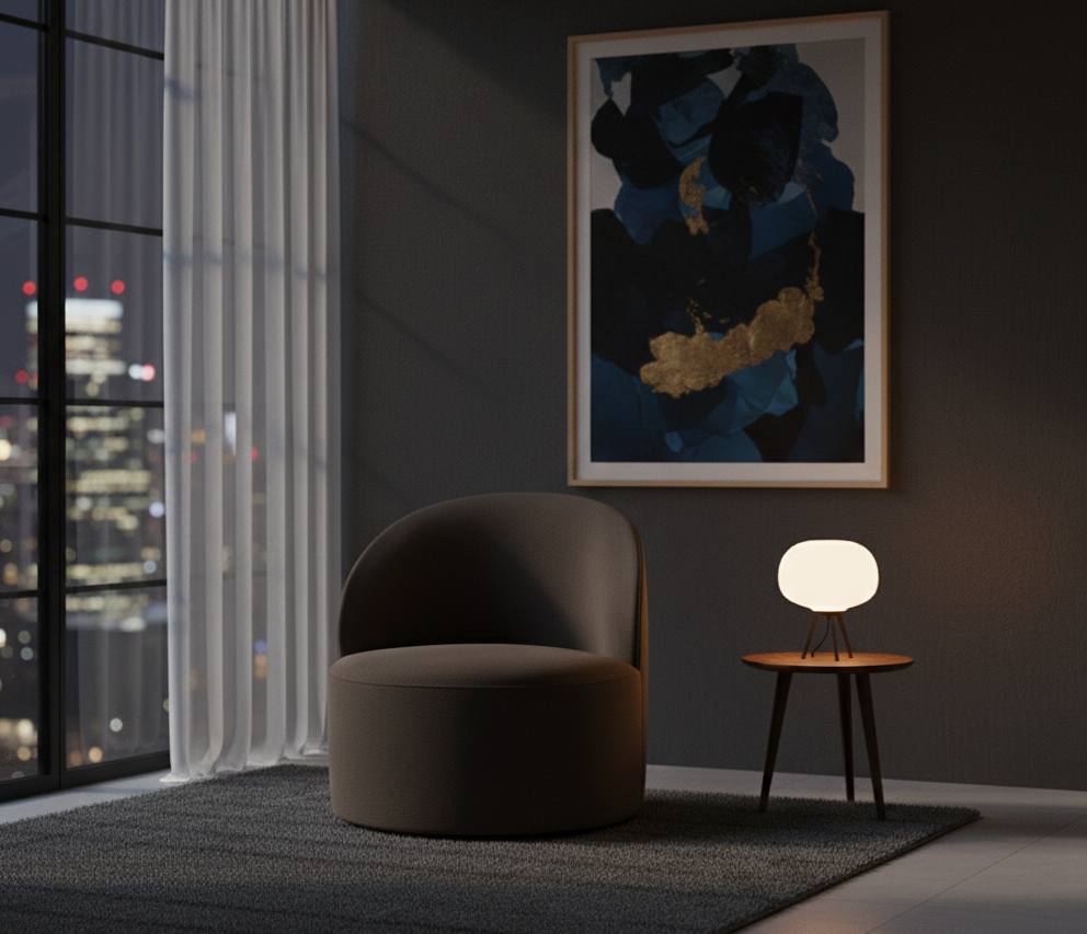 Tearoom Lounge Chair, med drejefunktion og løst betræk