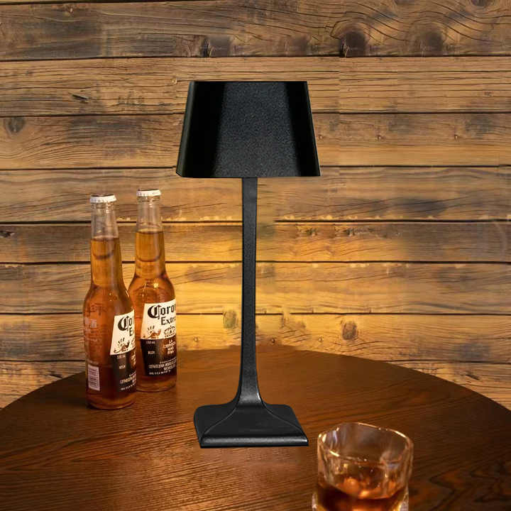 Cordless Table Lamp Two Tone Metal Rechargeable Dimmable for Living Room