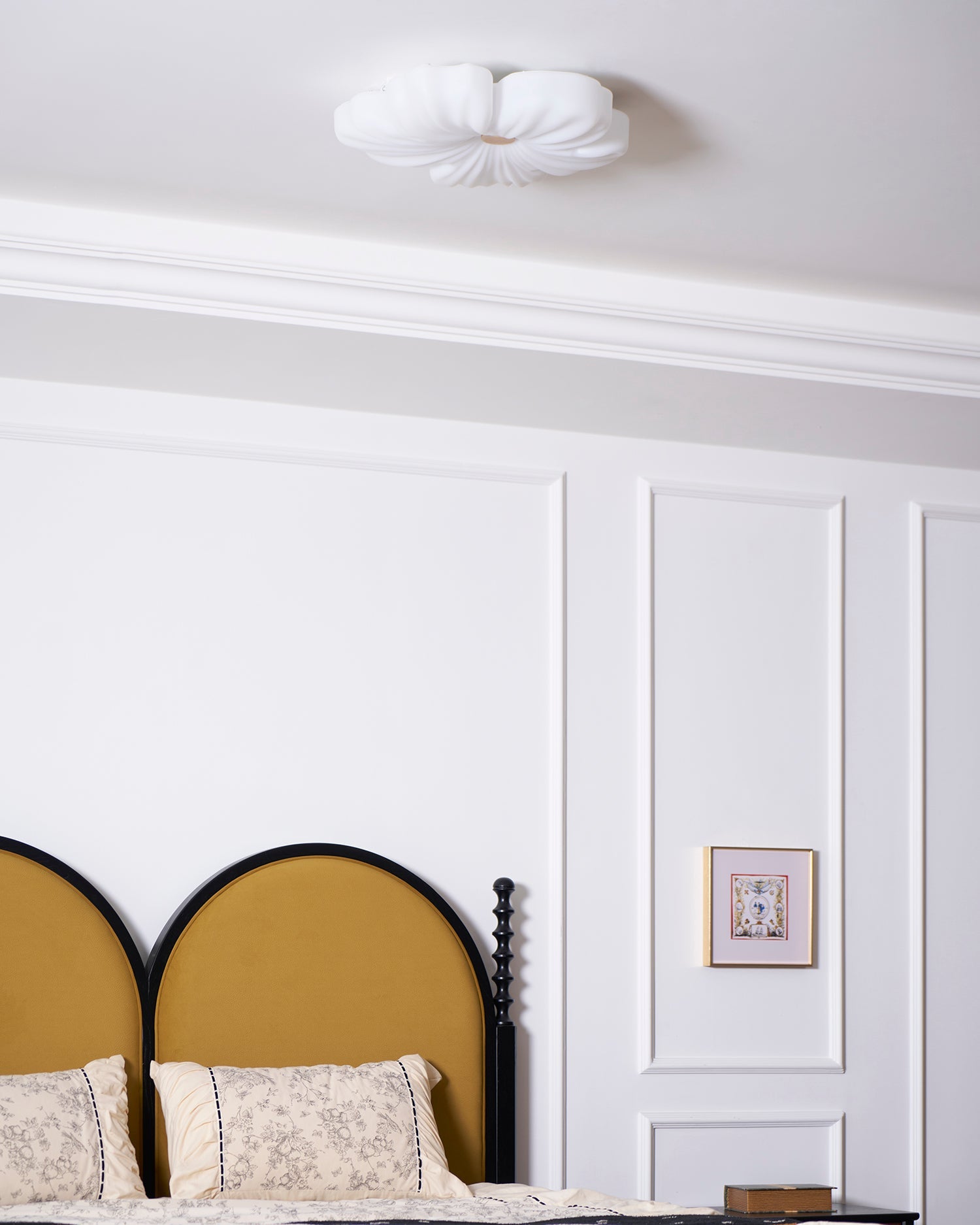 Flower Ceiling Light LED Sculpted Petal Shade Dimmable Bedroom