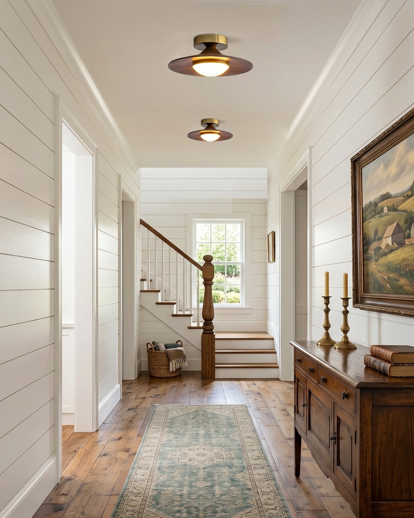 Compact Flush Mount Ceiling Light Integrated LED Dimmable for Entryway
