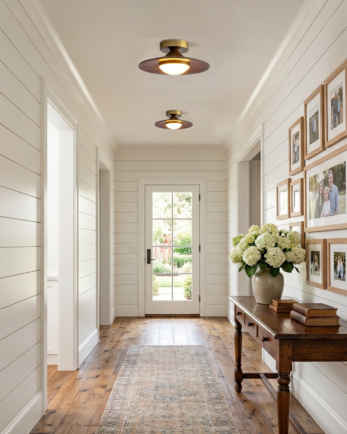 Compact Flush Mount Ceiling Light Integrated LED Dimmable for Entryway