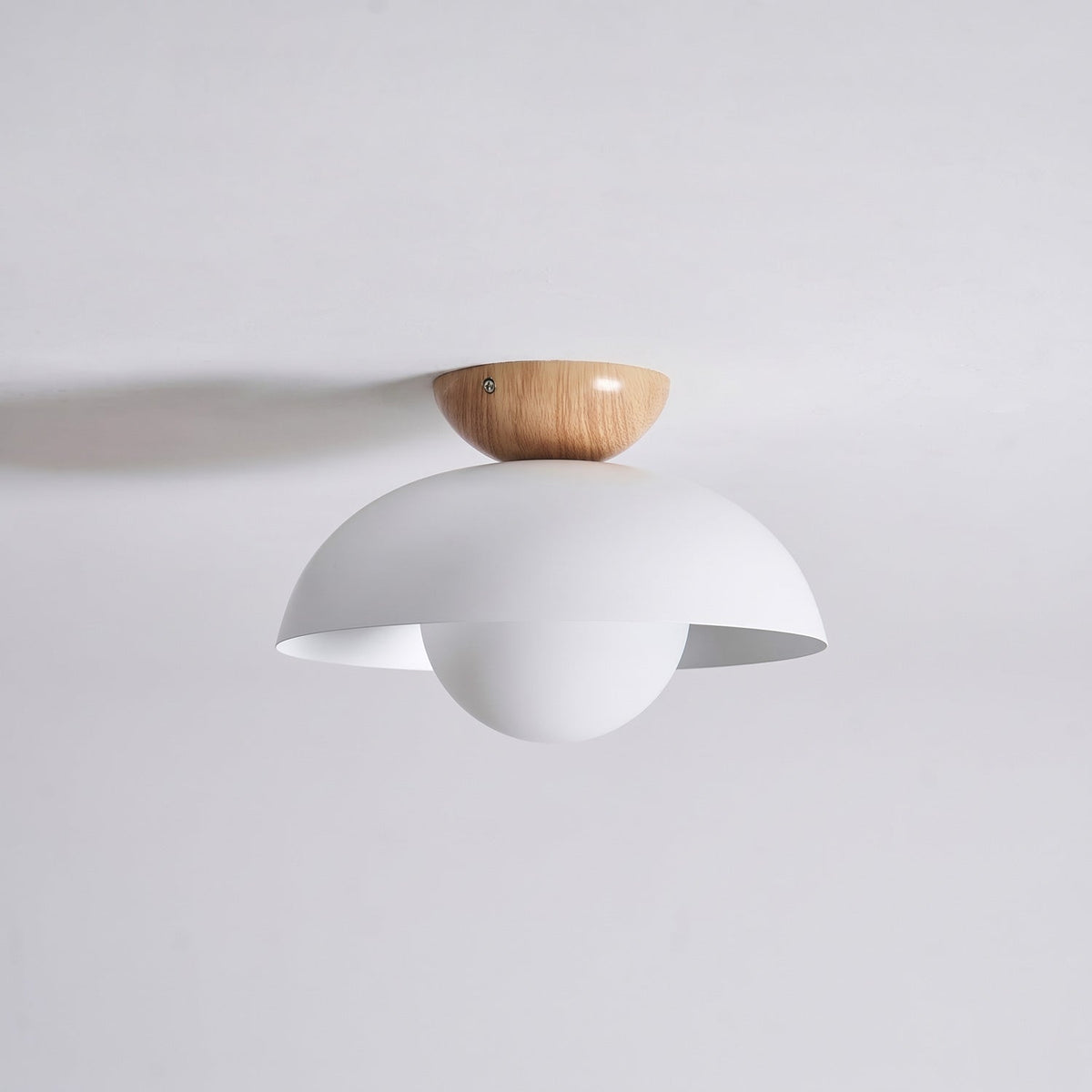 Sloped Ceiling Light Fixture White Glass Shade E26 Base Vaulted Room