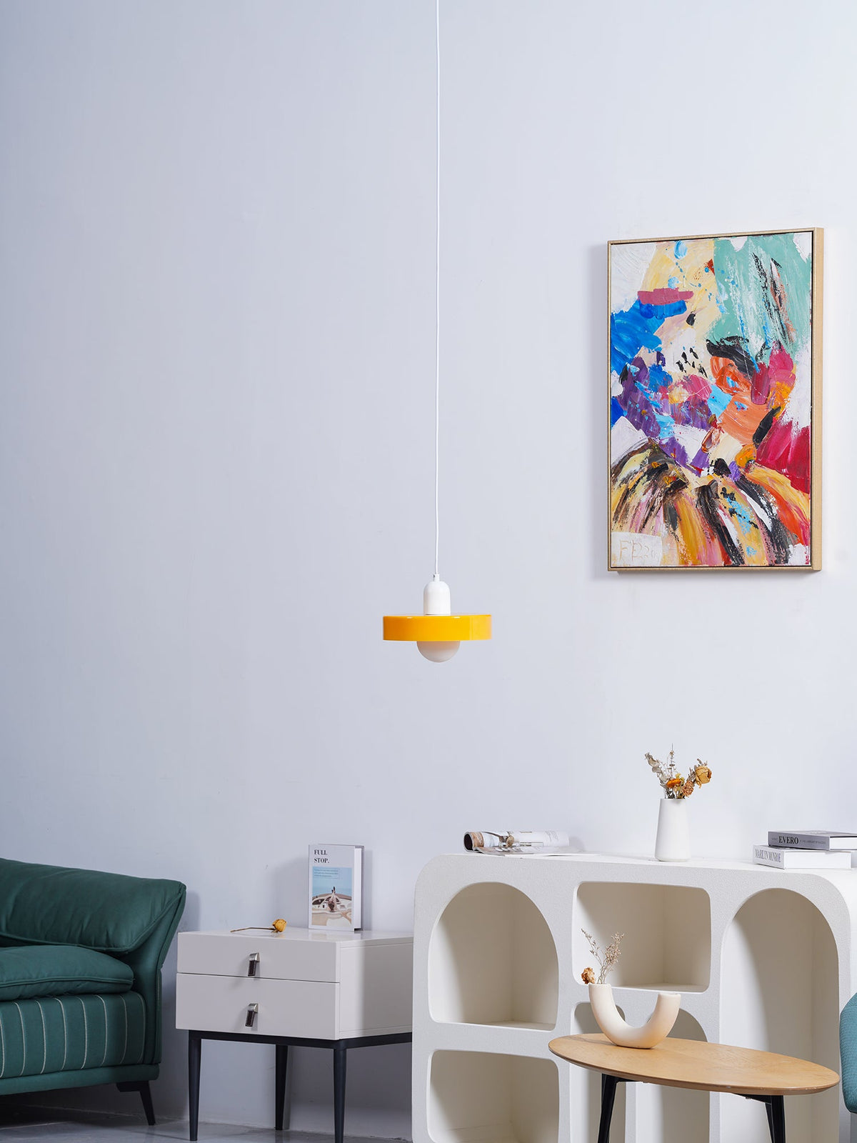 Frosted Glass Orb Pendant Light with Glass Disc Brim Bedside Reading