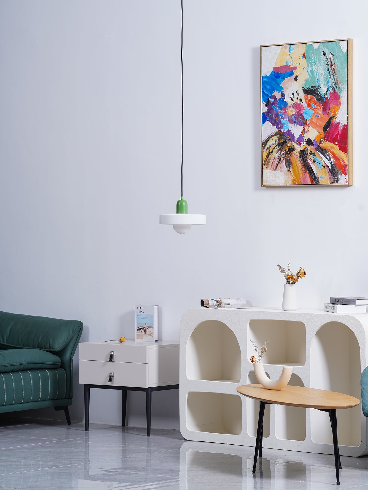 Frosted Glass Orb Pendant Light with Glass Disc Brim Bedside Reading