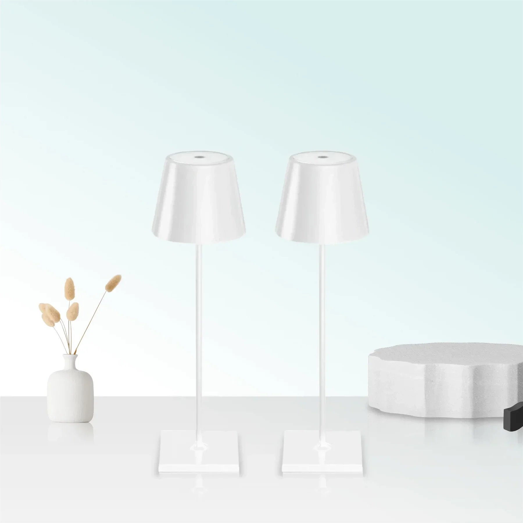 Cordless Table Lamp Waterproof Dimmable Rechargeable for Patio and Bedroom