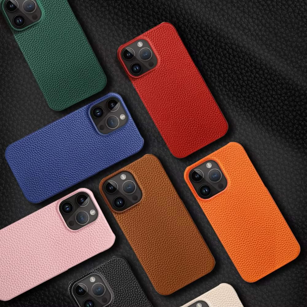 iPhone Leather Case MagSafe Compatible Slim Raised Camera Edge