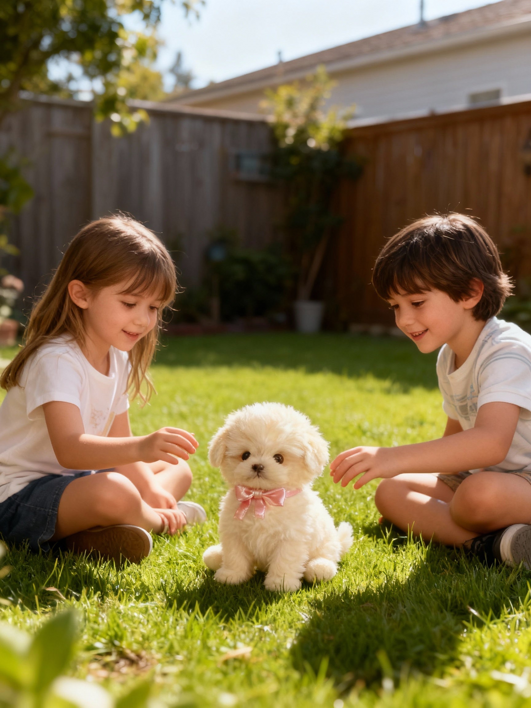 Interactive Robot Puppy Toy Walks Barks and Wags Tail Plush Pet for Kids