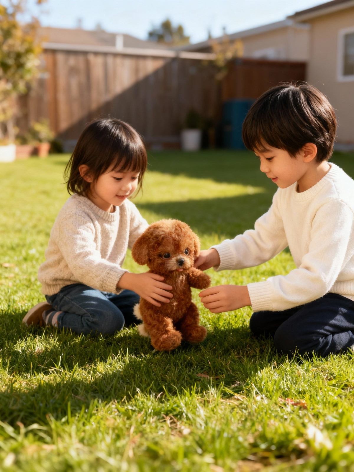 Interactive Robot Puppy Toy Walks Barks and Wags Tail Plush Pet for Kids