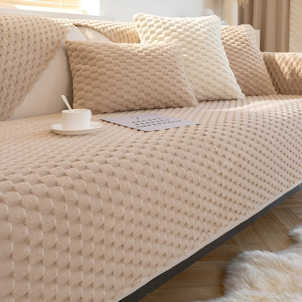 Honeycomb Ternet Dyb Vaffel med Tuftet Lang Luv