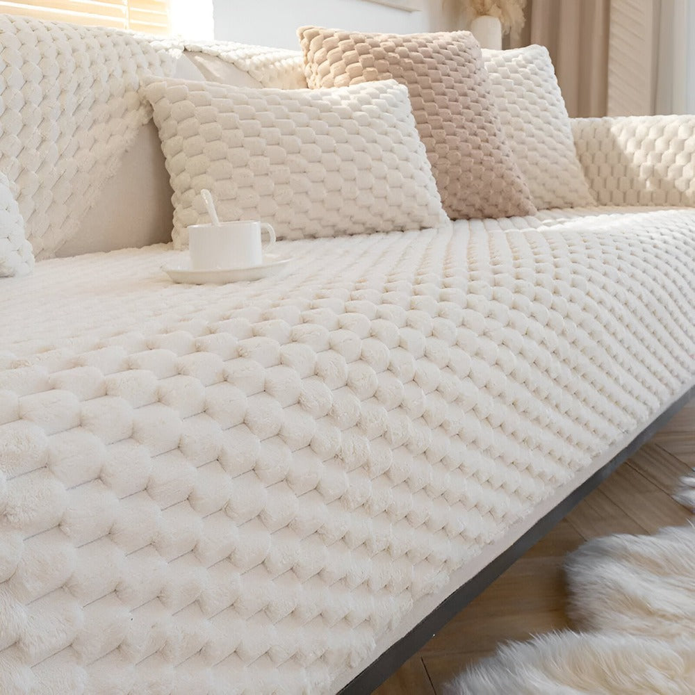 Honeycomb Ternet Dyb Vaffel med Tuftet Lang Luv